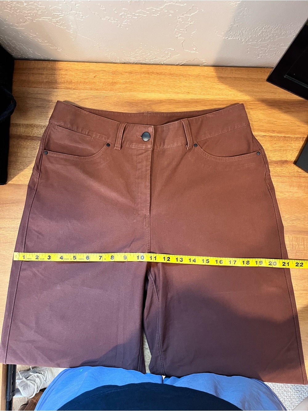 LULULEMON City Sleek 5 Pocket Wide Leg High Rise Pant Size 29 Roasted Brown - Picture 13 of 15